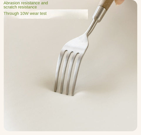 Beech Solid Wood Childrens Stool Natural Finish & Organic Leather Upholstery Durable Playroom Seating