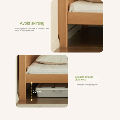 Beech Solid Wood Children's Storage Bunk Bed