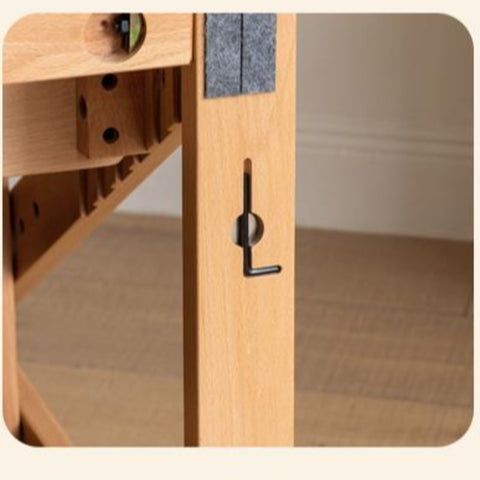 Beech Solid Wood Kids Study Chair Adjustable Ergonomic Natural Finish Washable Upholstered Seat for Study & Home Desk