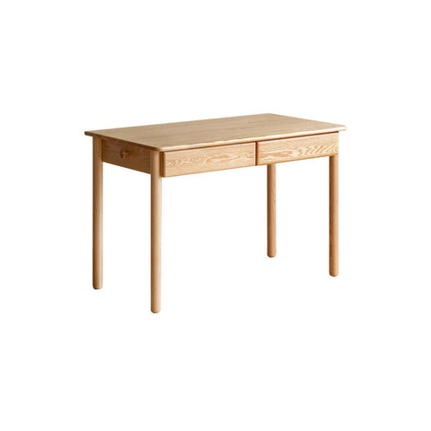 Oak Beech Solid Wood Children Study Desk & Bookshelf Integrated Natural Finish Eco Friendly