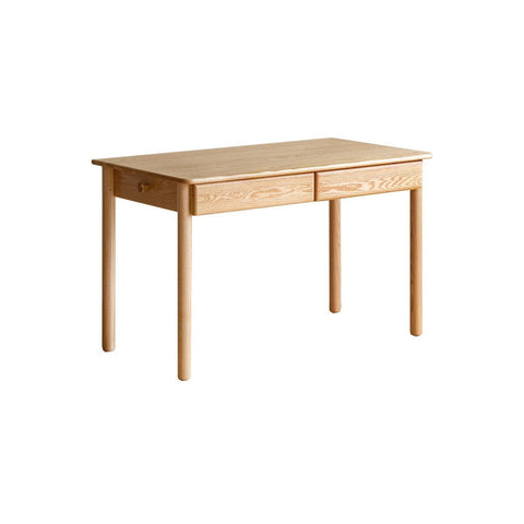 Oak Beech Solid Wood Children Study Desk & Bookshelf Integrated Natural Finish Eco Friendly