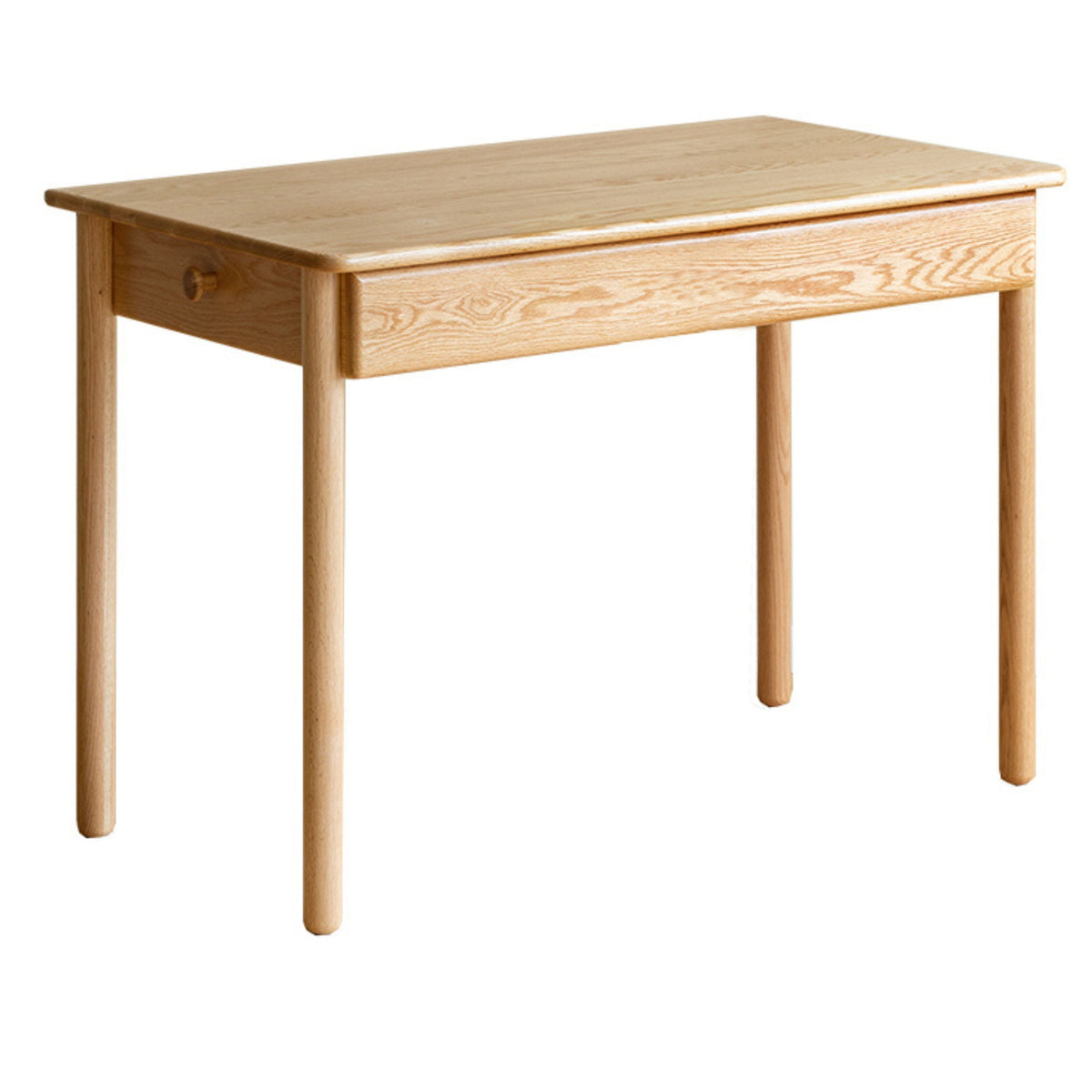 Oak Beech Solid Wood Children Study Desk & Bookshelf Integrated Natural Finish Eco Friendly