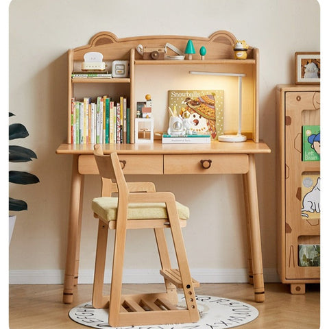 Beech, Oak Solid Wood Children's Study Table