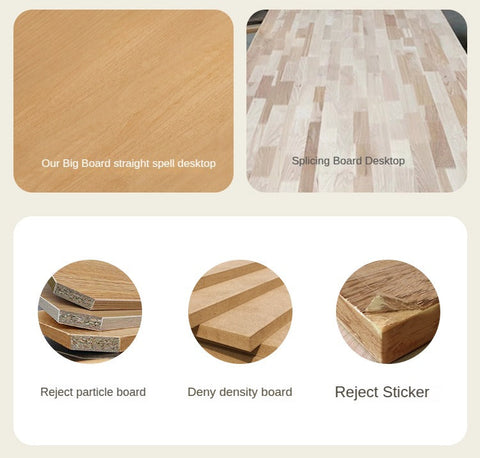 Beech, Oak Solid Wood Children's Study Table