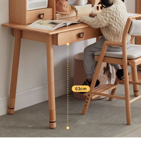 Beech, Oak Solid Wood Children's Study Table