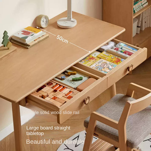 Beech, Oak Solid Wood Children's Study Table