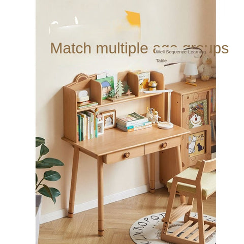 Beech, Oak Solid Wood Children's Study Table