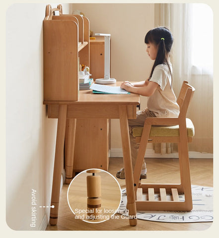 Beech, Oak Solid Wood Children's Study Table