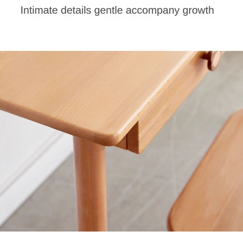 Beech, Oak Solid Wood Children's Study Table