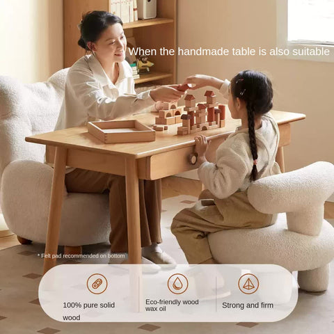 Beech, Oak Solid Wood Children's Study Table