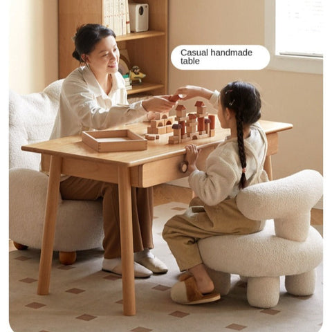 Beech, Oak Solid Wood Children's Study Table
