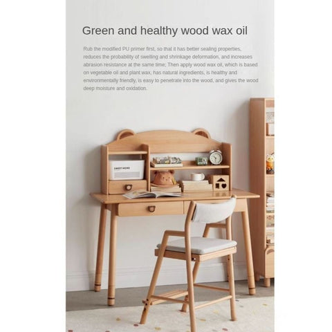 Beech, Oak Solid Wood Children's Study Table