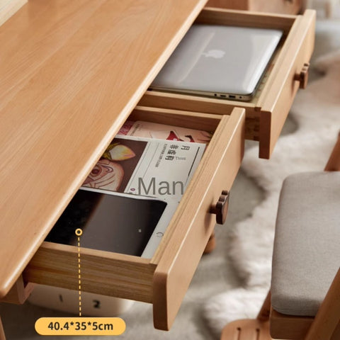Beech, Oak Solid Wood Children's Study Table