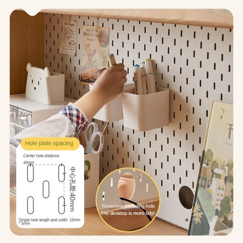 Beech Solid Wood Children Study Desk with Eye Protection Lamp Adjustable Height Natural Finish Bookcase Storage