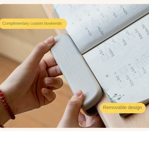 Beech Solid Wood Adjustable Study Table & Bookshelf with Drawer Natural Finish for Kids