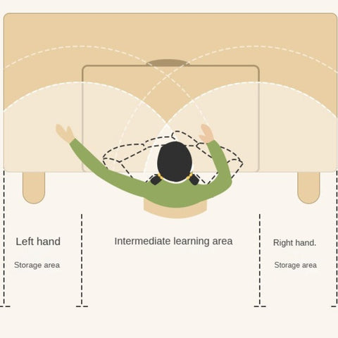 Beech Solid Wood Adjustable Study Table & Bookshelf with Drawer Natural Finish for Kids