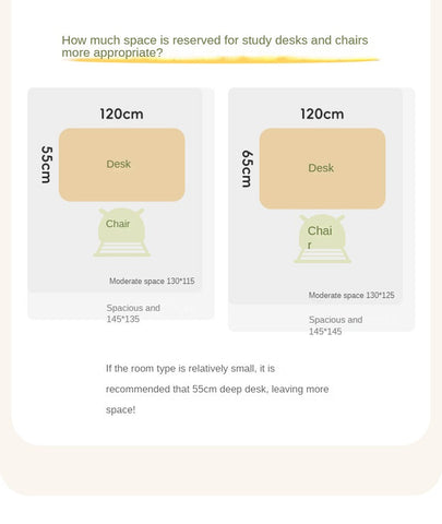 Beech Solid Wood Kids Writing Desk Natural Oak Finish Minimalist Study Table with Storage Drawers