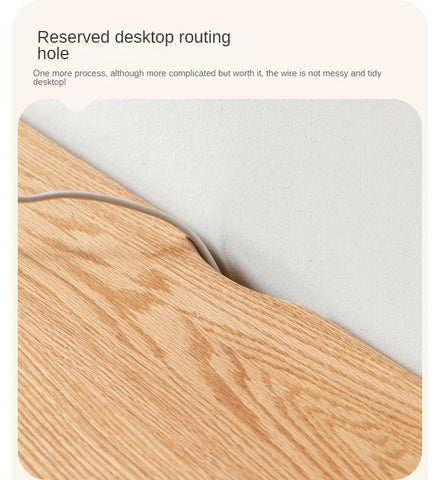 Oak Solid Wood Children’s Study Desk with Bookshelf Modern Light Wood Storage Table