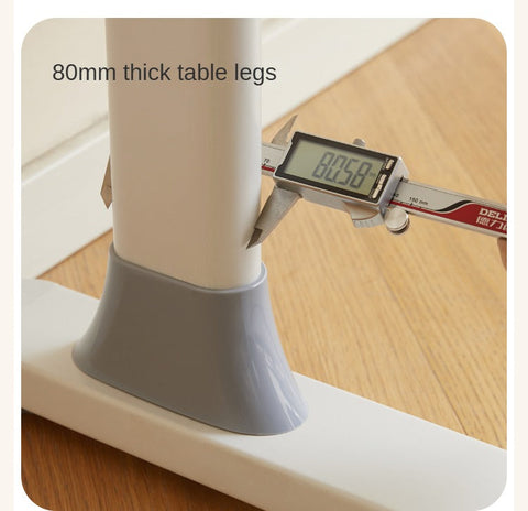 Beech Solid Wood Adjustable Liftable Study Desk for Children Natural Finish Modern Minimalist