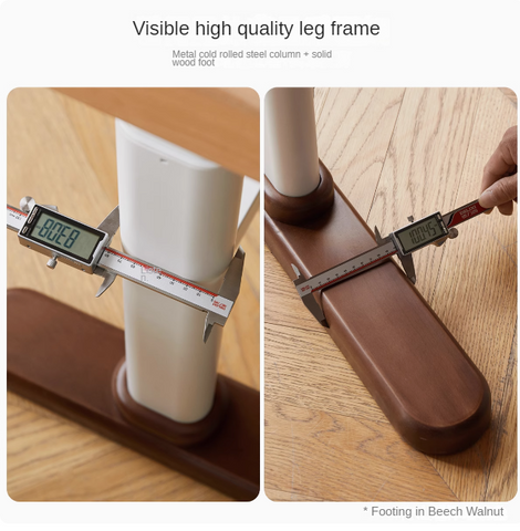 Beech Solid Wood Adjustable Children Study Desk Natural Finish Lift for Home Primary School