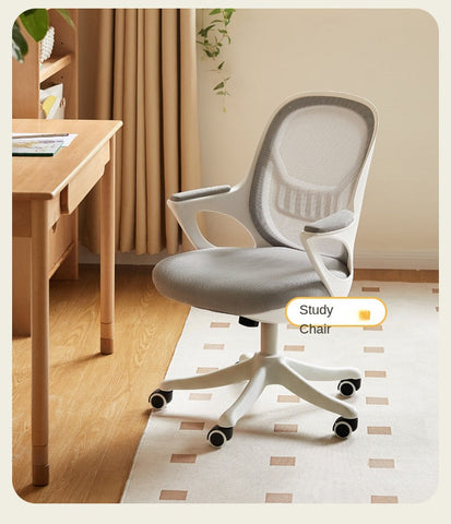 Beech Solid Wood Adjustable Study Table Natural Finish Kids Desk with Drawer & Storage