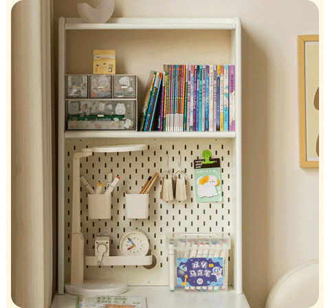 Rubber Wood Solid Wood White Childrens Study Desk Cream Finish Durable Writing Table for Bedroom or Living Room