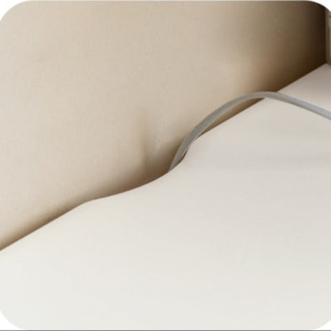 Poplar Solid Wood Cream Retractable Double Desk for Children Student Study Table with Storage