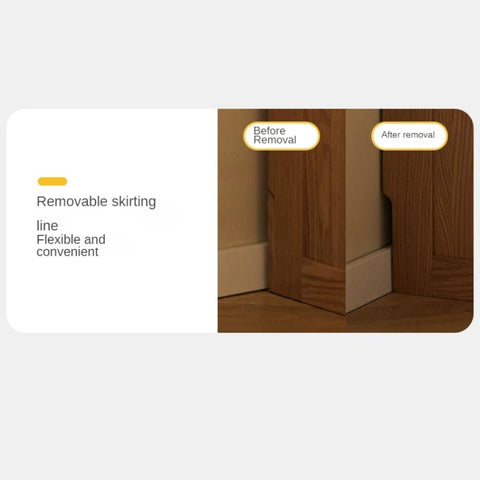 Oak Solid Wood Kids Wardrobe And Bookcase Combination