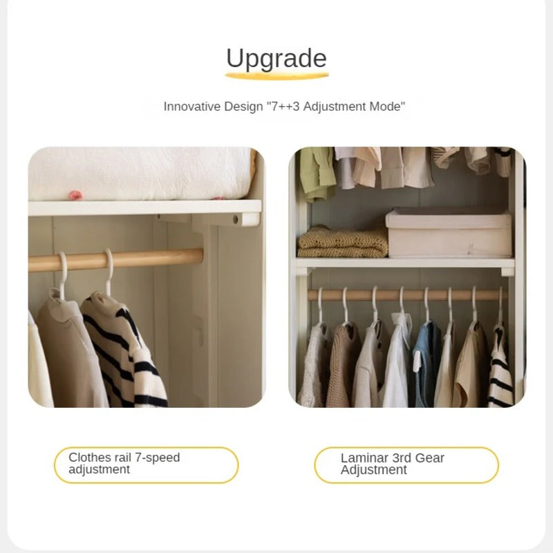 Solid Rubberwood Kids Wardrobe.