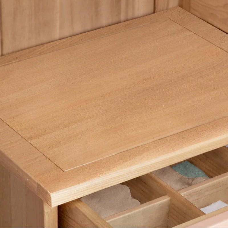 Beech Solid Wood Kids Wardrobe