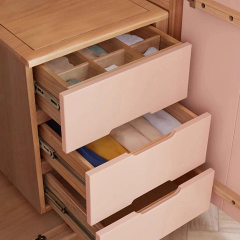 Beech Solid Wood Kids Wardrobe