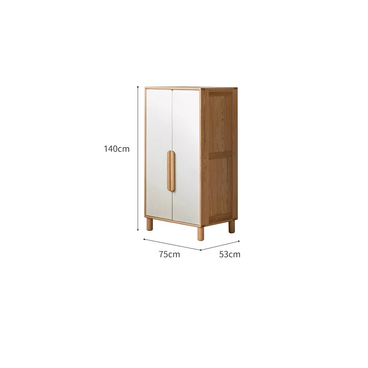 Oak Solid Wood Kids Wardrobe