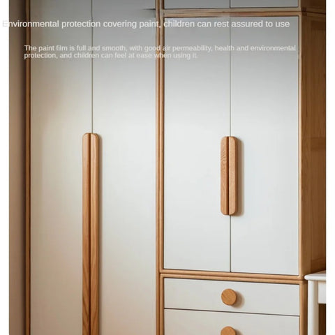 Oak Solid Wood Kids Wardrobe