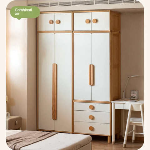 Oak Solid Wood Kids Wardrobe