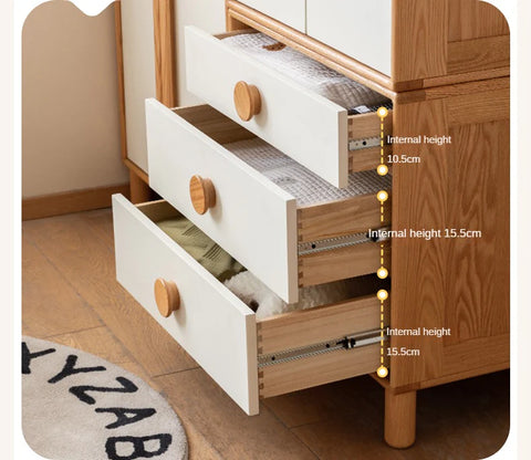 Oak Solid Wood Kids Wardrobe
