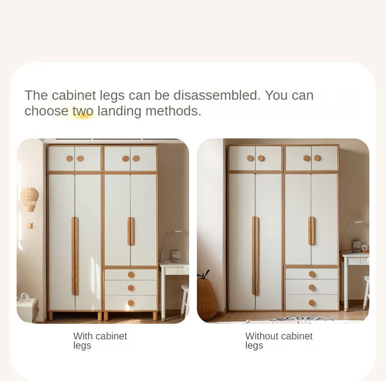 Oak Solid Wood Kids Wardrobe