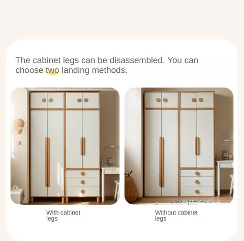 Oak Solid Wood Kids Wardrobe