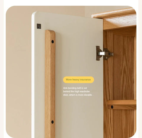 Oak Solid Wood Kids Wardrobe