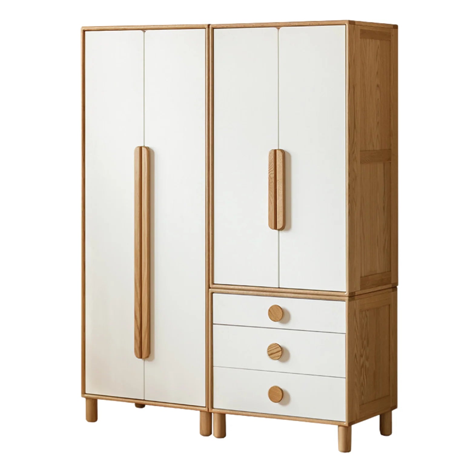 Oak Solid Wood Kids Wardrobe