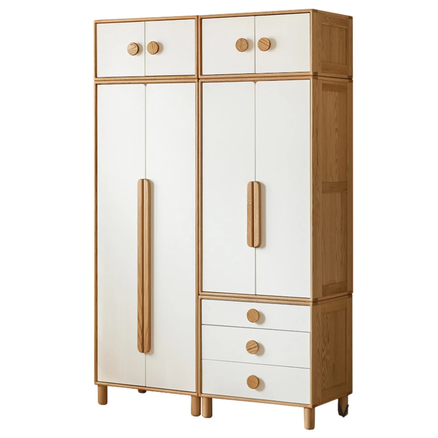 Oak Solid Wood Kids Wardrobe