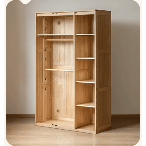 Oak Solid Wood Kids Wardrobe Combination