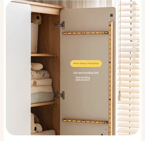 Oak Solid Wood Kids Wardrobe Combination