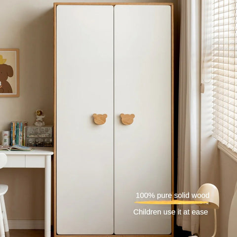 Oak Solid Wood Kids Wardrobe Combination