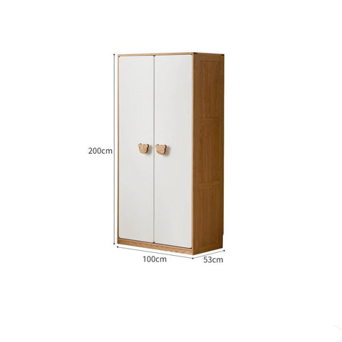 Oak Solid Wood Kids Wardrobe Combination
