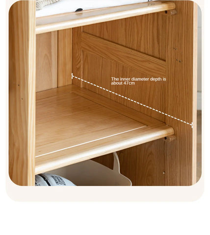 Oak Solid Wood Kids Wardrobe Combination