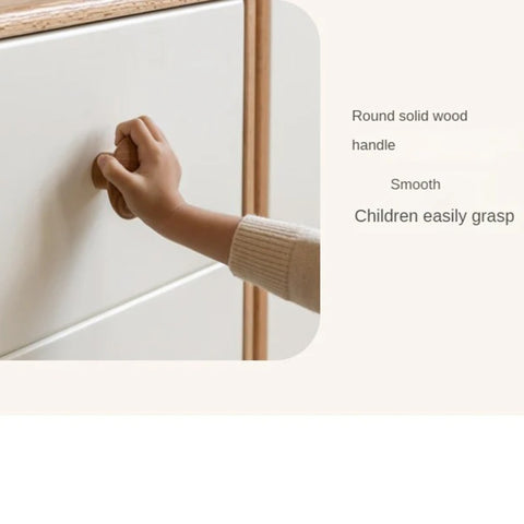 Oak Solid Wood Kids Wardrobe Combination