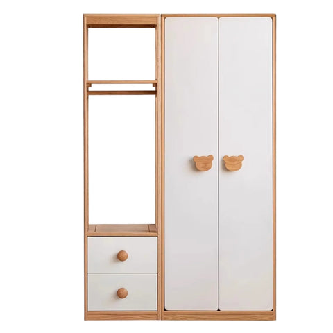 Oak Solid Wood Kids Wardrobe Combination
