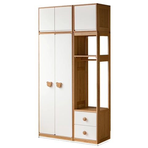Oak Solid Wood Kids Wardrobe Combination