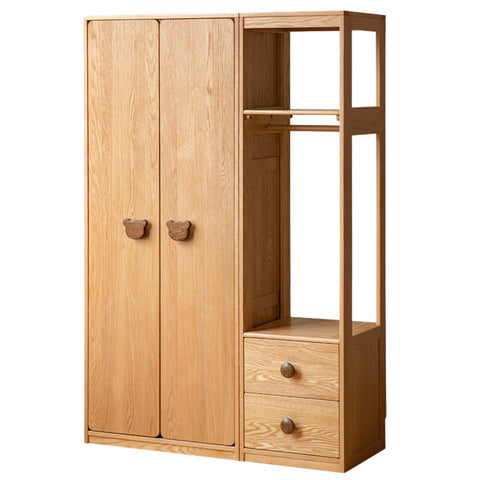Oak Solid Wood Kids Wardrobe Combination