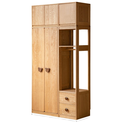 Oak Solid Wood Kids Wardrobe Combination